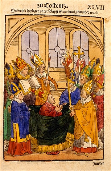 Martin V is installed as Pope at the Council of Constance, from ''Chronik des Konzils von Konstanz'' from Ulrich von Richental