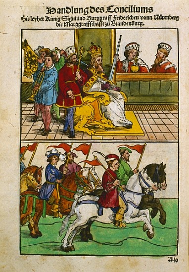 Sigismund at the Council of Constance, from ''Chronik des Konzils von Konstanz'' (pen and ink on pap from Ulrich von Richental
