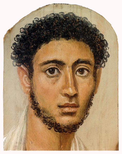 Ägypten: Mumienporträt eines jungen Mannes, c. 3. Jahrhundert n. Chr from Unbekannter Künstler