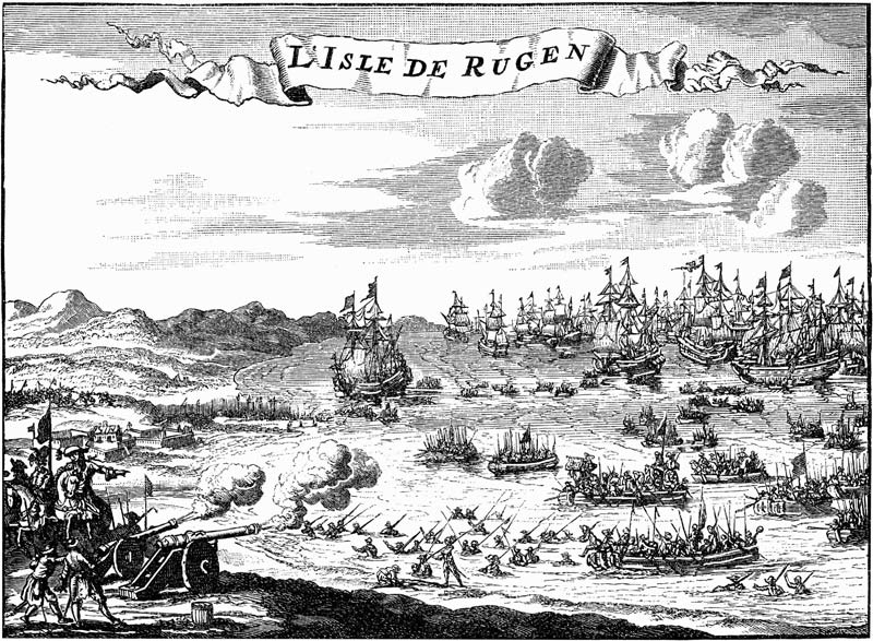 The Conquest of Rügen 1715 from Unbekannter Künstler