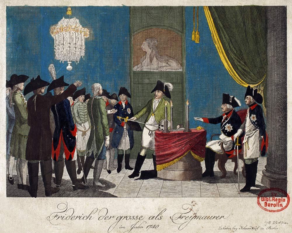 Frederick the Great as Freemason in 1740 from Unbekannter Künstler