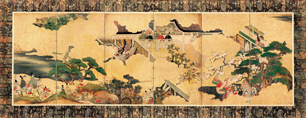 Scenes from The tale of Genji (Genji monogatari) from Unbekannter Künstler