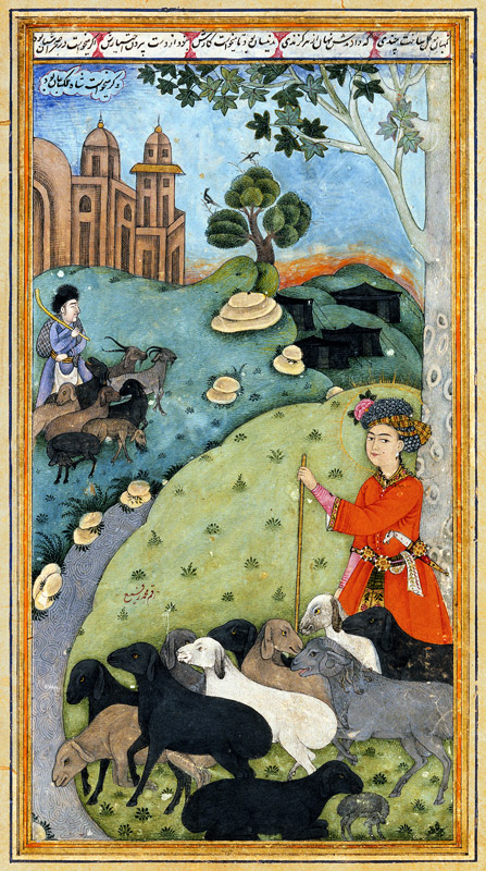 Miniature from "Yusuf and Zalikha" (Legend of Joseph and Potiphar's Wife) by Jami from Unbekannter Künstler