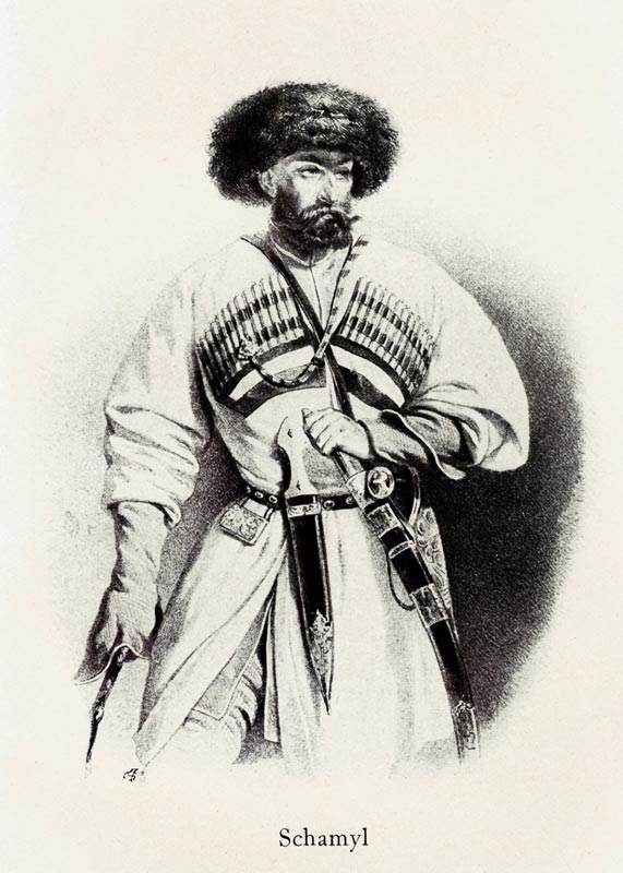 Portrait of Imam Shamil (1797-1871) from Unbekannter Künstler