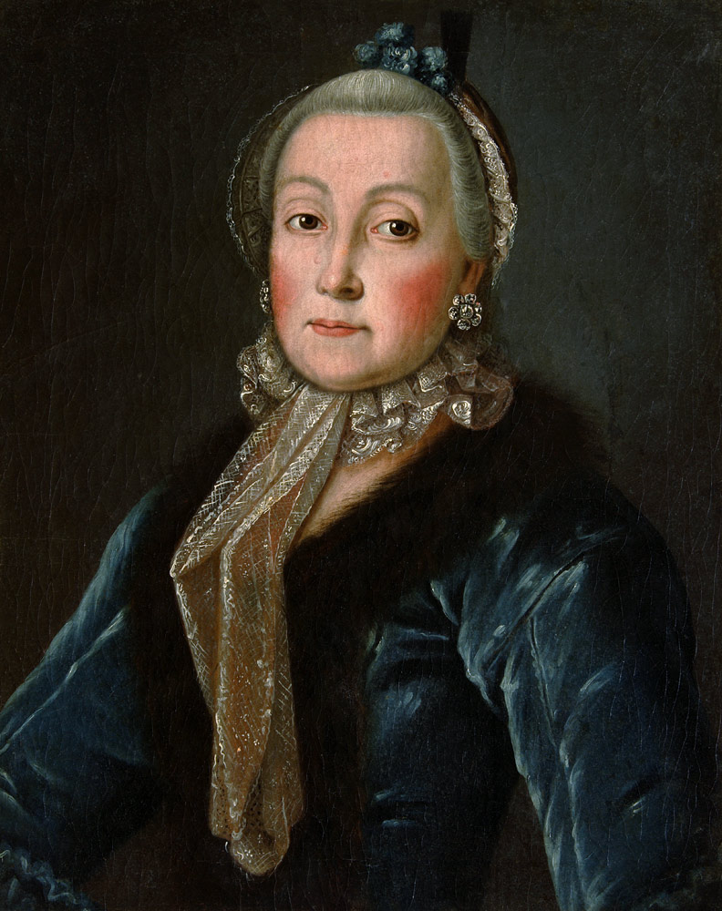 Portrait of Countess Anna Danilovna Trubetskaya (1710-1780), née Drutskaya-Sokolinskaya from Unbekannter Künstler