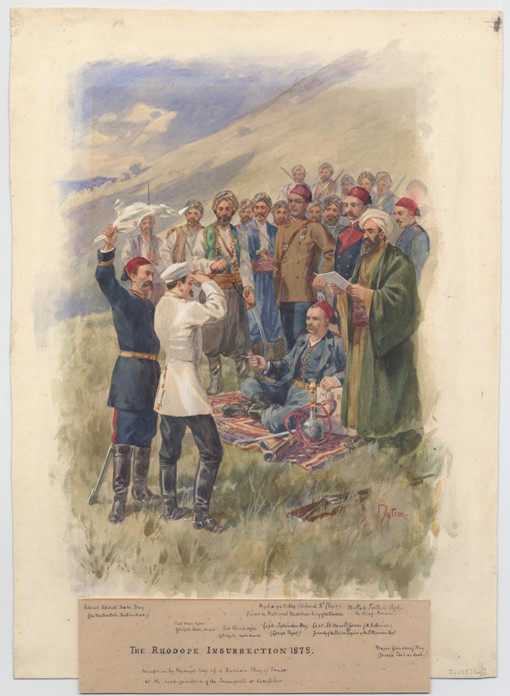 The April Uprising 1878. Negotiations at the headquarters of the insurgents from Unbekannter Künstler