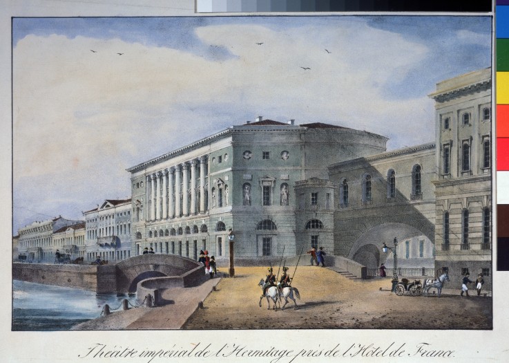 The Hermitage Theatre in Saint Petersburg from Unbekannter Künstler