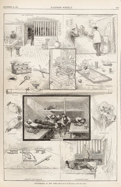 Opium-Smoking in New York (From Harper's Weekly, September 24, 1881) from Unbekannter Künstler