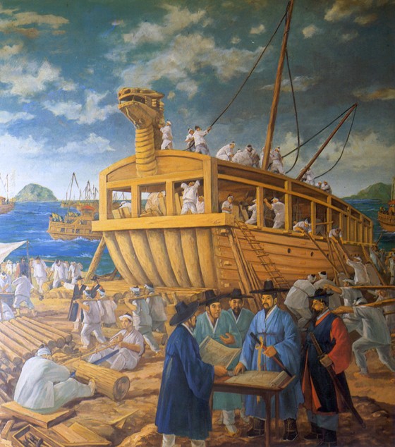 Building the Turtle Ship (From: Ten Scenes of Yi Sun-Shin's Life) from Unbekannter Künstler