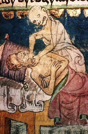 Death Strangling a Victim of the Plague. From the Stiny Codex