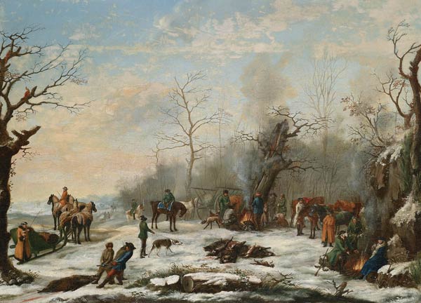 The Winter Hunt from Unbekannter Künstler
