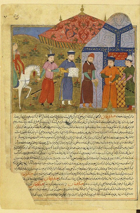 The siege of Beijing. Miniature from Jami' al-tawarikh (Universal History) from Unbekannter Künstler
