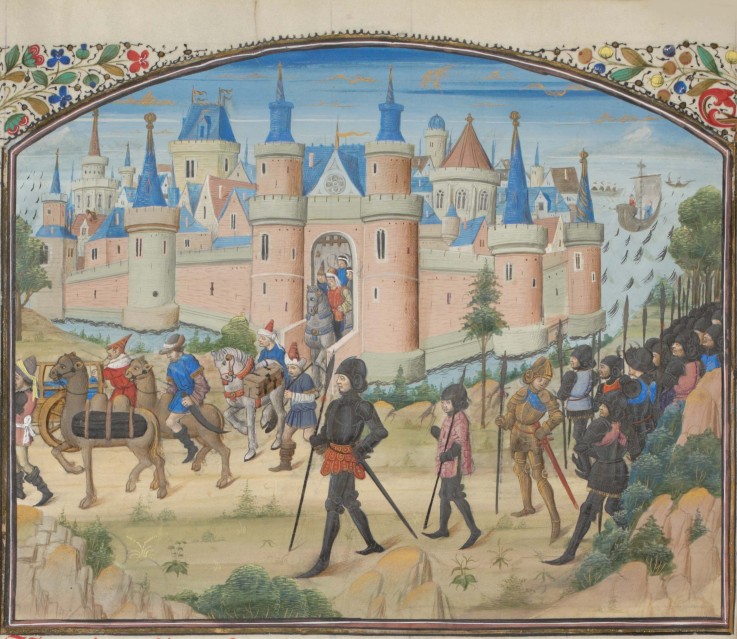 The Siege of Tyre, 1124. Miniature from the "Historia" by William of Tyre from Unbekannter Künstler