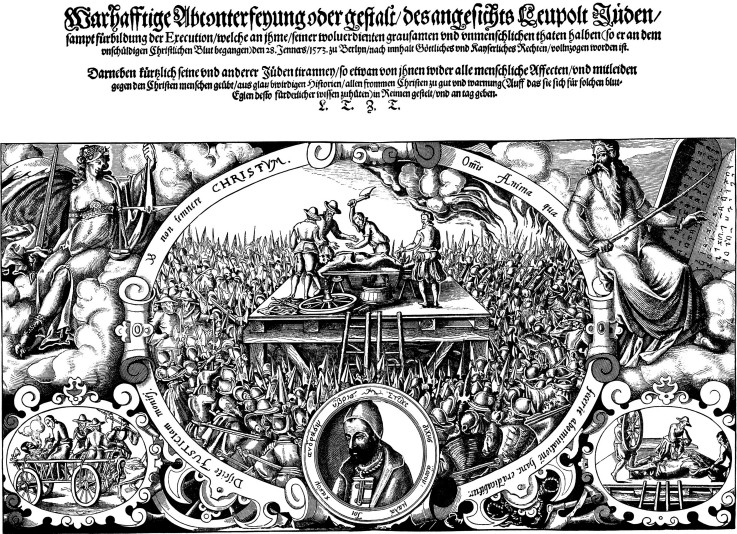 The Execution of the Muenzmeister Lippold on 28 January 1575 in Berlin (Leaflet) from Unbekannter Künstler