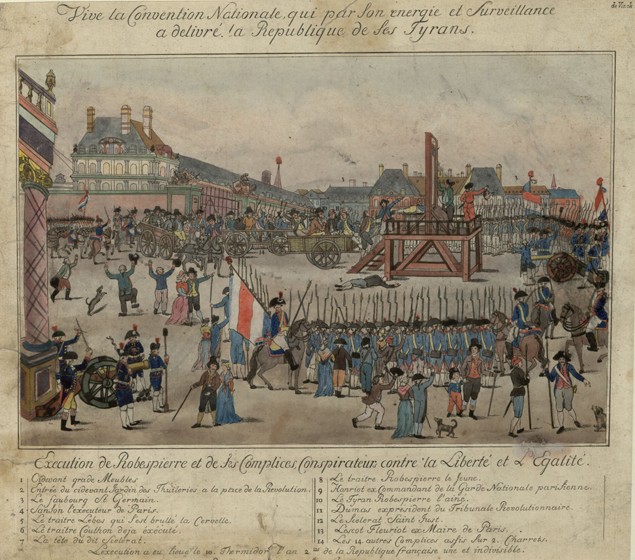 The execution of Robespierre and his supporters on 28 July 1794 from Unbekannter Künstler