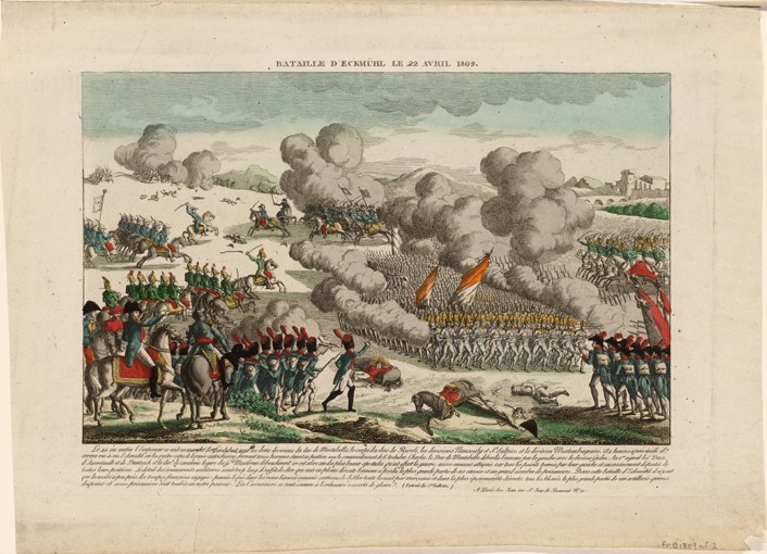 The Battle of Eggmühl on 22 April 1809 from Unbekannter Künstler
