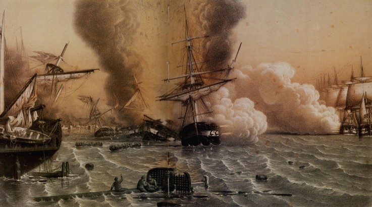 The Battle of Sinop on 30 November 1853 from Unbekannter Künstler