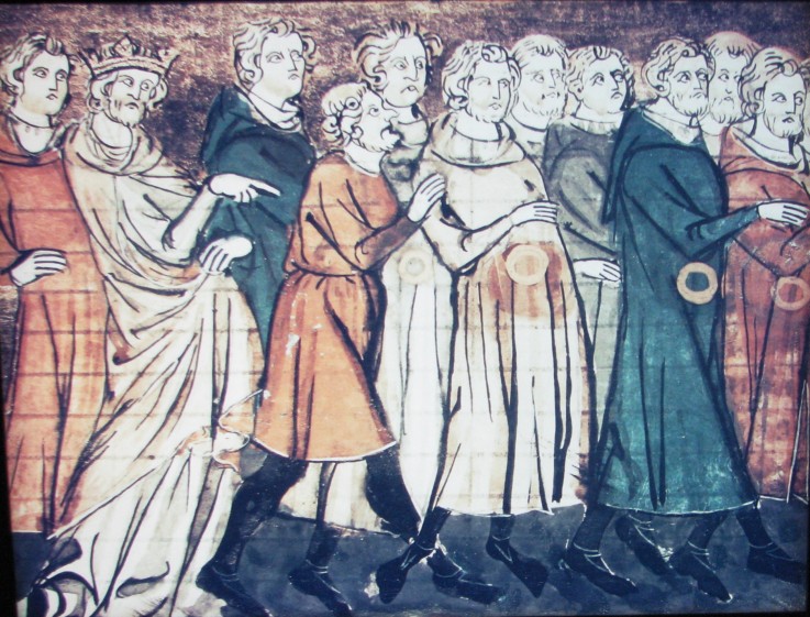The expulsion of Jews from France in 1182 (A miniature from Grandes Chroniques de France) from Unbekannter Künstler
