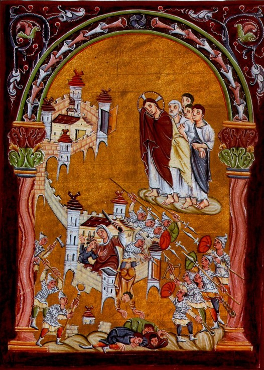 The First Crusade. The capture of Jerusalem (From the Gospels of Otto III) from Unbekannter Künstler