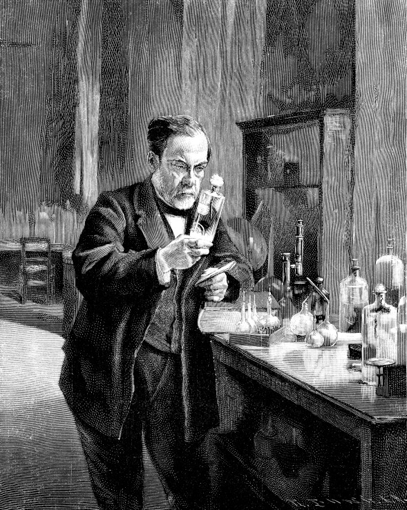 French chemist and microbiologist Louis Pasteur (1822–1895) from Unbekannter Künstler