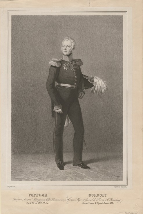 General Ivan Savvich Gorgoli, the chief of the St. Petersburg police from Unbekannter Künstler