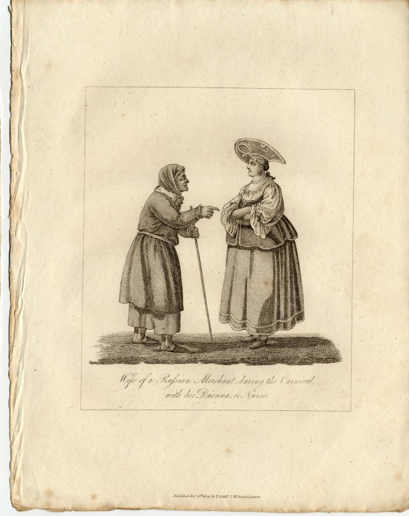 Merchant's wife wuth Nurse during Fasching from Unbekannter Künstler