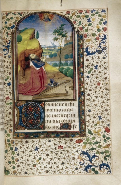 King David in prayer (Book of Hours) from Unbekannter Künstler