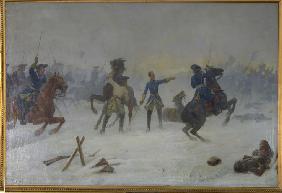 King Charles XII at the Battle of Narva on 19 November 1700