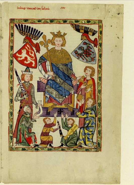 King Wenceslaus II of Bohemia (From the Codex Manesse) from Unbekannter Künstler