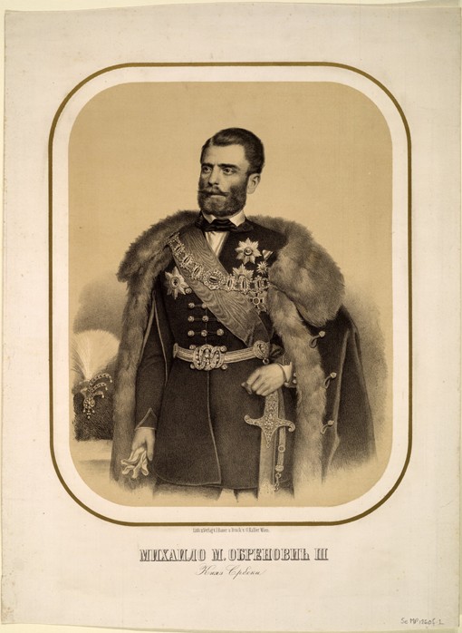 Mihailo Obrenovic III (1823-1868), Prince of Serbia from Unbekannter Künstler