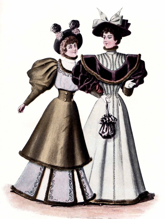 Parisian Street Dress 1894 (From the "Toilette parisienne") from Unbekannter Künstler