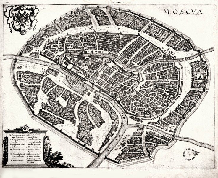 Map of Moscow from Unbekannter Künstler