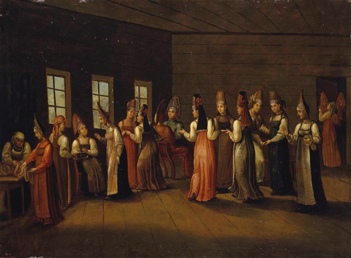 Eve-of-the-wedding party in a Merchant's House from Unbekannter Künstler