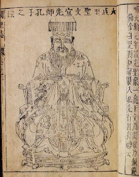 Portrait of the Chinese thinker and social philosopher Confucius