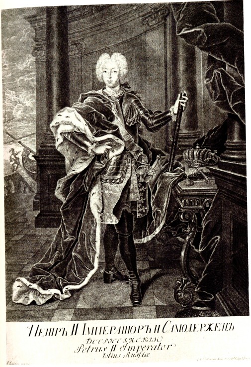 Portrait of the Tsar Peter II of Russia (1715-1730) from Unbekannter Künstler
