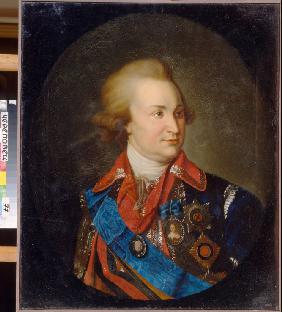 Portrait of Prince of Tauris general-field marshal, statesman Grigori A. Potyomkin (1739-1791)