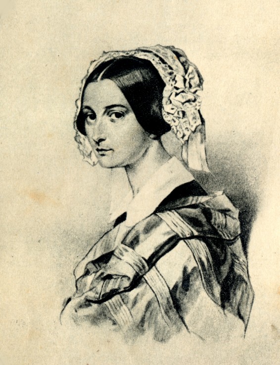 Portrait of Alexandra Smirnova-Rosset (1809-1882). After a drawing by P. Sokolov from Unbekannter Künstler