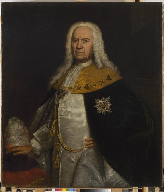 Portrait of Count Andrei Ivanovich Ushakov (1708-1739) from Unbekannter Künstler