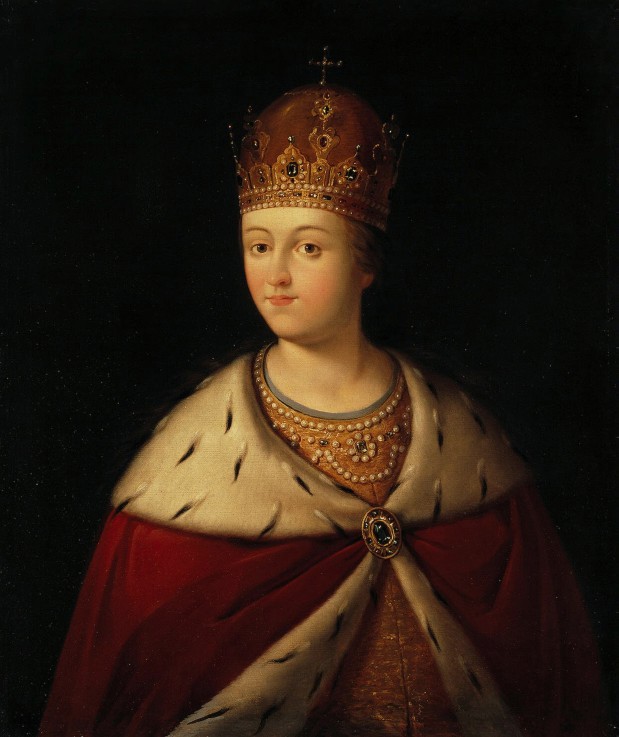 Portrait of the regent Sophia Alekseyevna (1657-1704) from Unbekannter Künstler