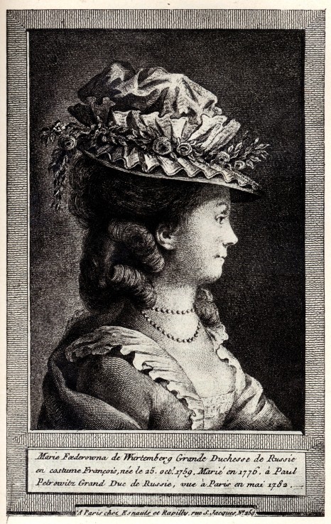 Portrait of Sophie Dorothea of Württemberg from Unbekannter Künstler