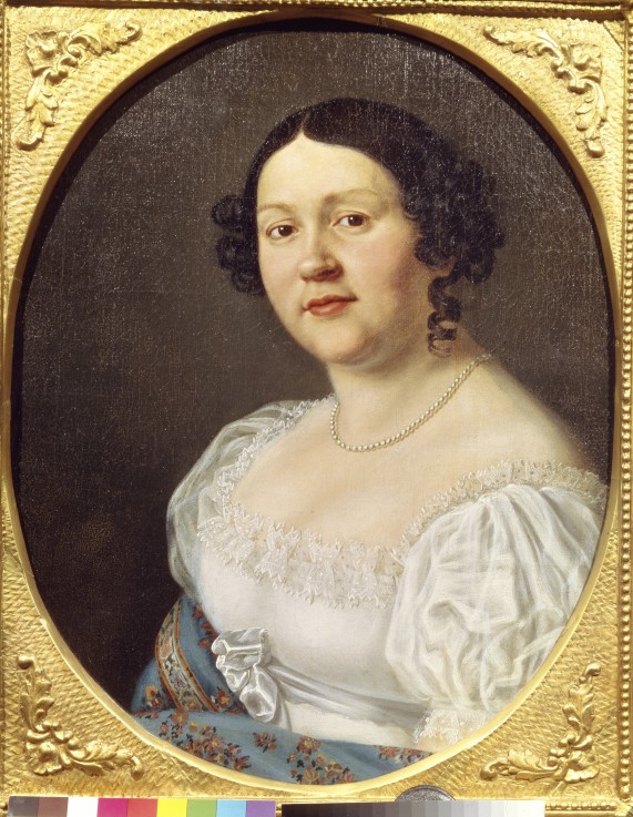 Portrait of the opera singer Sophia Vasilyevna Samoylova (1860-1936) from Unbekannter Künstler