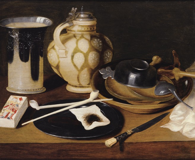 Still Life with a Pipe, a King of Diamonds, a Knife and a Pitcher from Unbekannter Künstler