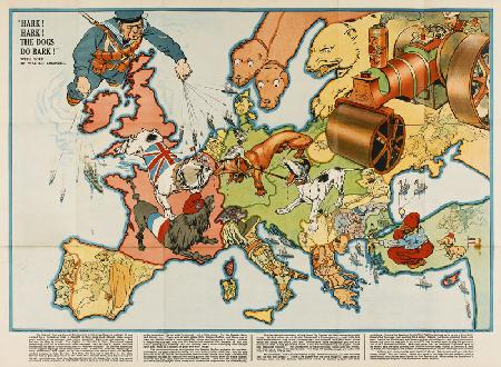 Hark! Hark! The Dogs Do Bark! European satirical map