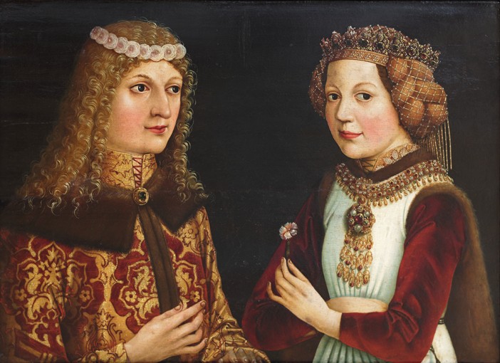 Wedding portrait of Ladislaus the Posthumous (1440-1457) and Magdalena of Valois (1443-1495) from Unbekannter Künstler