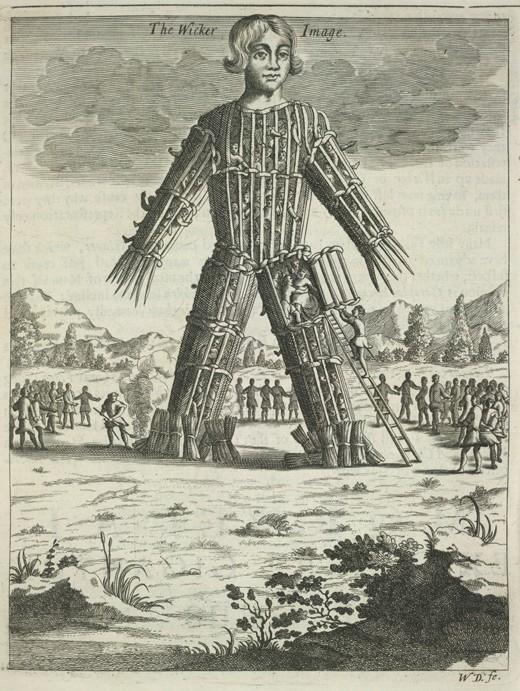 Wicker man (from Britannia Antiqua Illustrata by Aylett Sammes) from Unbekannter Künstler