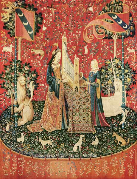 The Lady and the Unicorn (La Dame à la licorne "L'Ouïe") from Unbekannter Meister