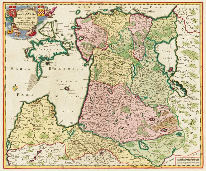 The Baltic Sea (From: "Ducatuum Livoniae et Curlandiae Nova Tabula") from Unbekannter Meister