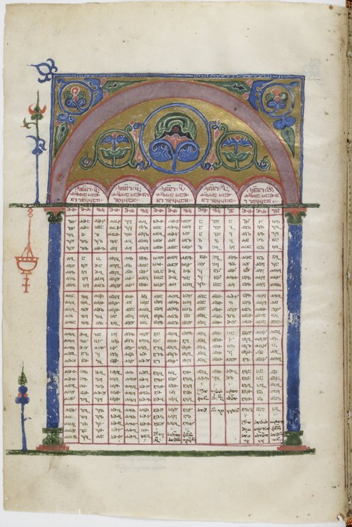 Illuminated manuscript of the Georgian-language Gospels from Unbekannter Meister