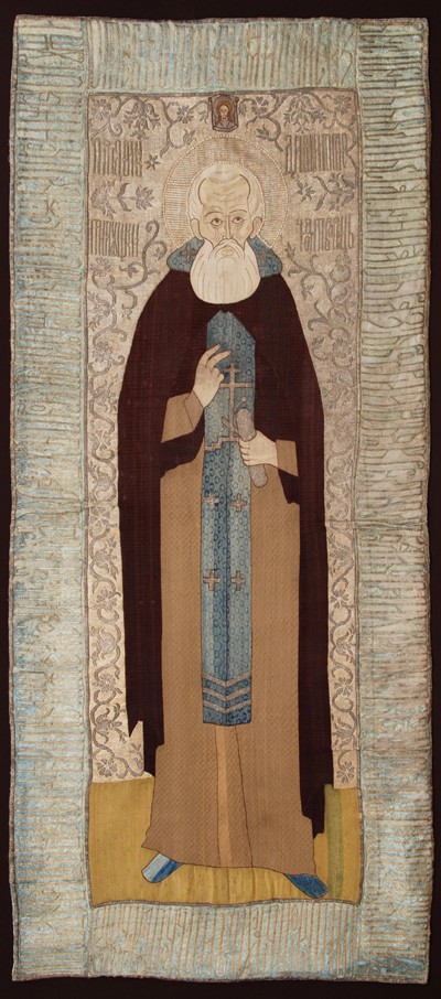Saint Dmitry Prilutsky (Ecclesiastical embroidery) from Unbekannter Meister