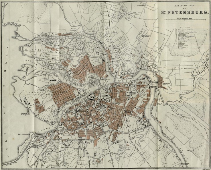 Map of Petersburg from Unbekannter Meister